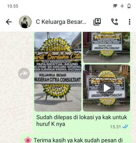 Pengiriman Papan Bunga Duka Kramat